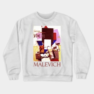 Composition with the Mona Lisa by Kazimir Malevich Crewneck Sweatshirt